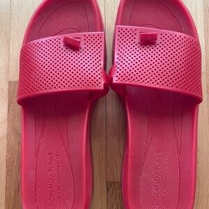 Red Slide Sandals